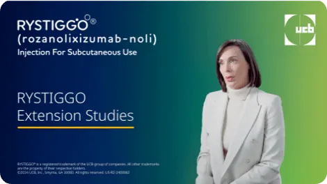 See a video that features Dr. Christyn Edmundson, an expert in gMG, discussing the RYSTIGGO extension studies that further evaluated the safety and efficacy of RYSTIGGO over time.